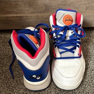 Reebok Pump Sneakers - White, Blue, Red